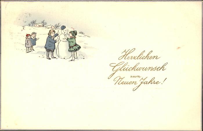 Kinder Child Enfants Schneemann Neujahr