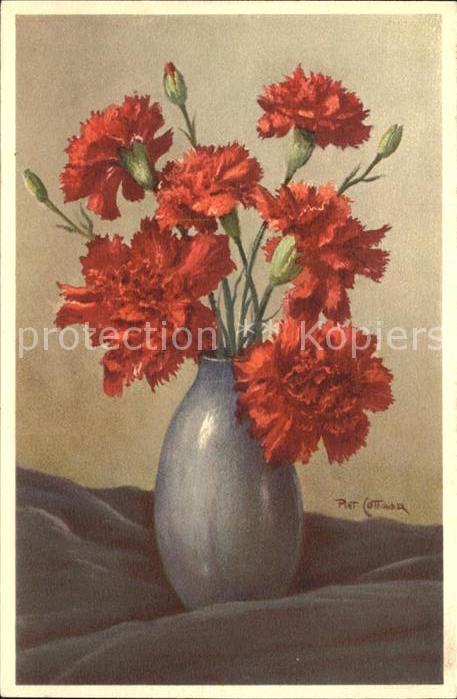 Blumen Nelken Künstlerkarte