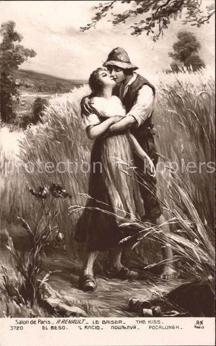 Verlag Salon de Paris Nr. 3720 A. Renault Le baiser Kuss
