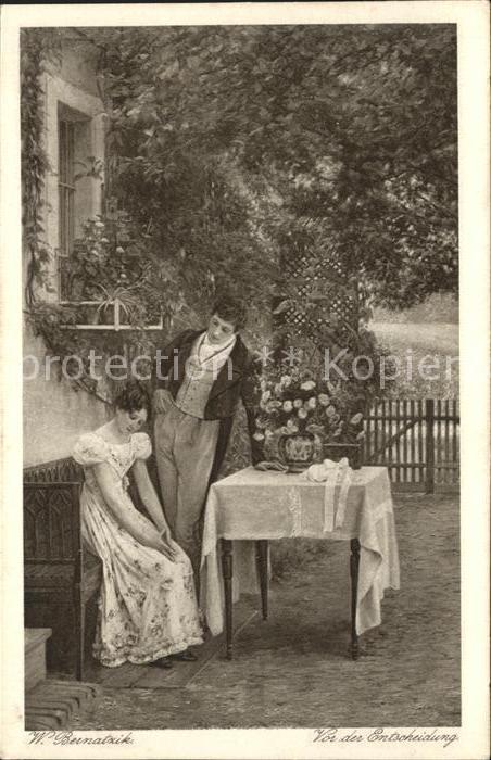 Kuenstlerkarte W. Bernatzik Vor der Entscheidung Nr. 1