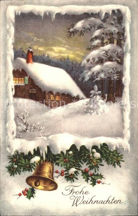 Kirchenglocke Churchbell Cloche Eglise Weihnachten Stechpalme