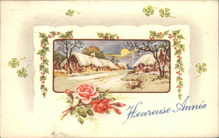 Rosen Neujahr Stechpalme Kleeblätter