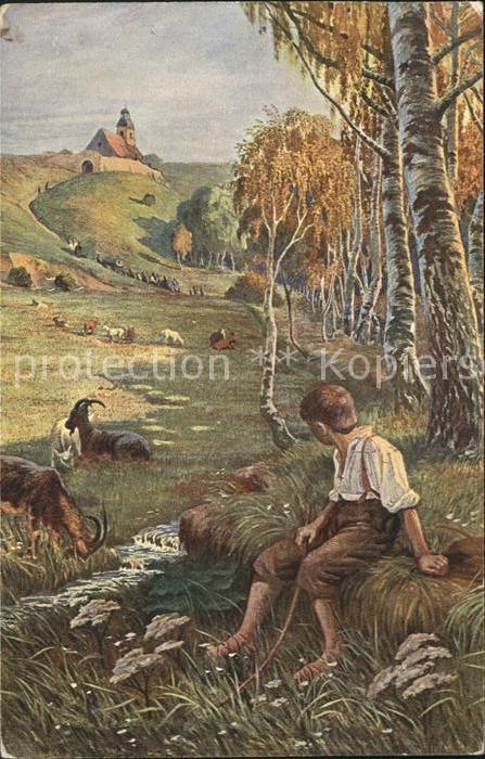 Kuenstlerkarte Müller-Wachsmuth Die Kapelle Kind Hirte