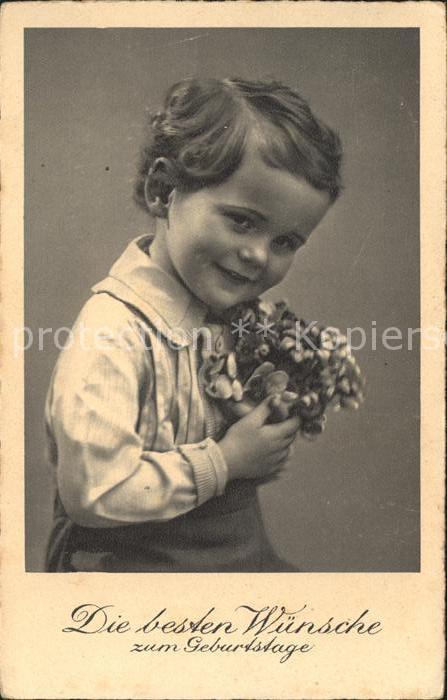 Kinder Child Enfants Blumen Geburtstag