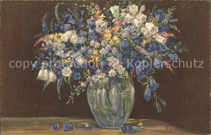 Blumen Vase Künstlerkarte
