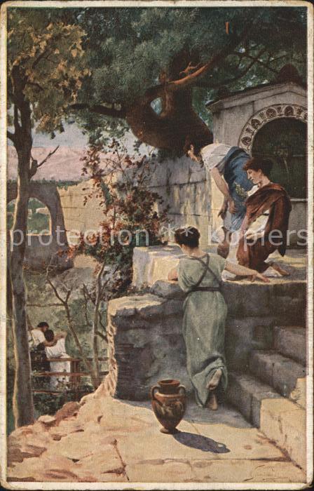 Kuenstlerkarte H. Siemiradzki Die Unvorsichtigen