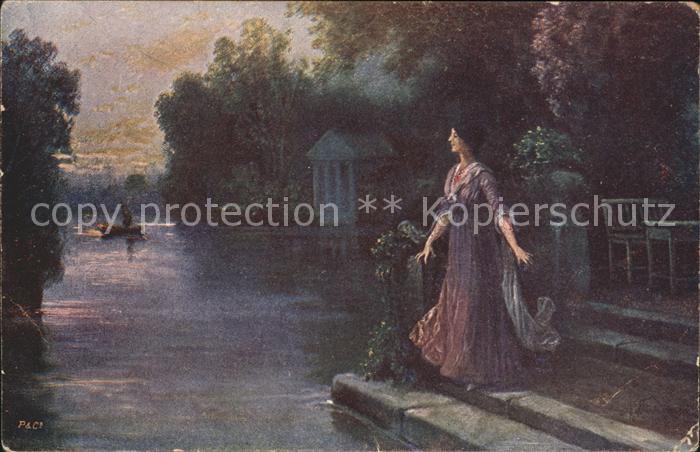 Kuenstlerkarte A. Dachauer Er komt Nr. 205