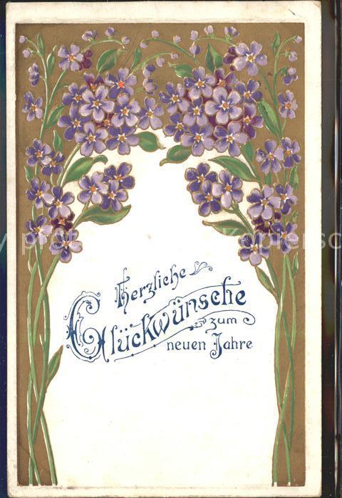 Neujahr Glückwunsch Veilchen