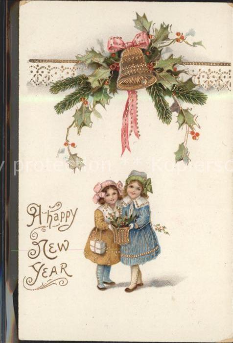 Kinder Child Enfants Kirchenglocke Stechpalme Neujahr