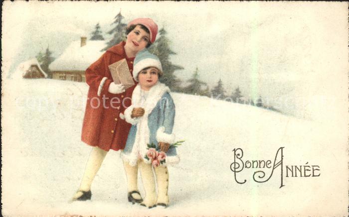 Kinder Child Enfants Neujahr Wintermode Brief Rosen