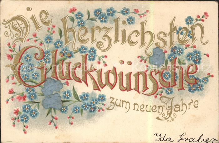 Neujahr Blumen Vergissmeinnicht