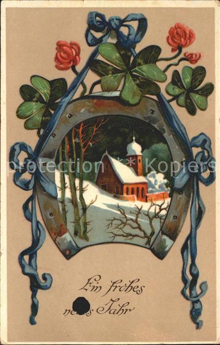 Hufeisen Kleeblätter Neujahr