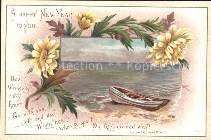 Neujahr Blumen Boot Strand Gedicht Samuel K. Co