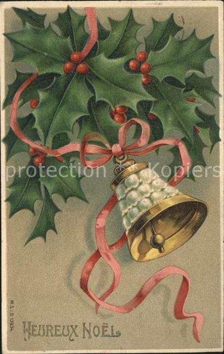 Kirchenglocke Churchbell Cloche Eglise Stechpalme Weihnachten