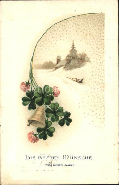 Kirchenglocke Churchbell Cloche Eglise Kleeblätter Neujahr