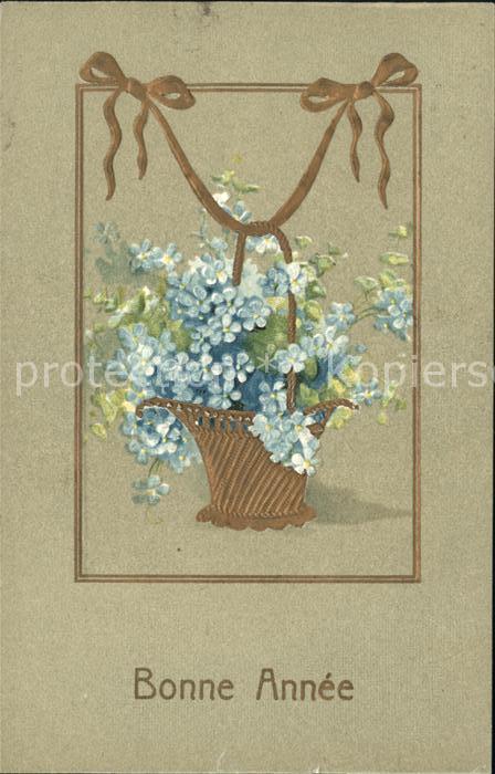 Neujahr Vergissmeinnicht Korb