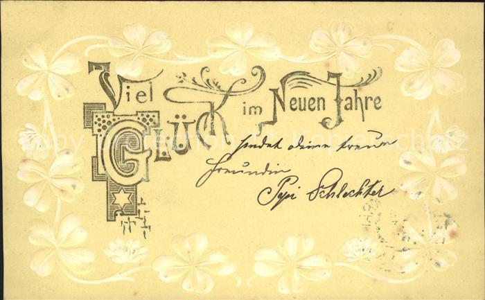 Neujahr Kleeblätter