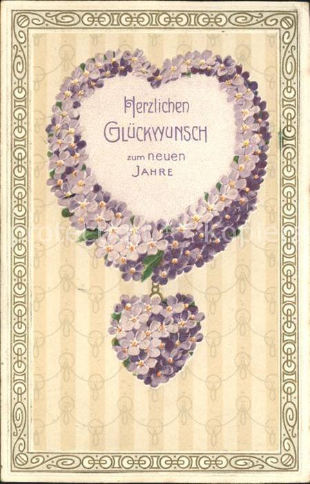 Neujahr Veilchen Herz