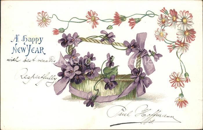 Neujahr Margeriten Veilchen