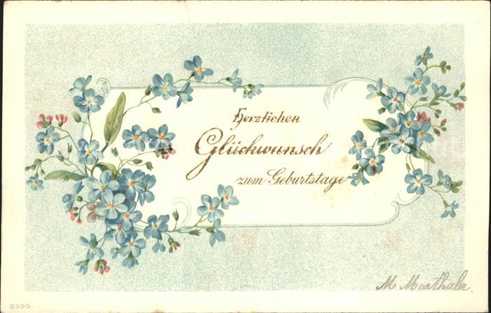 Geburtstag Glückwunsch Vergissmeinnicht