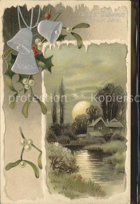 Kirchenglocke Churchbell Cloche Eglise Mistel Glückwunsch Neujahr