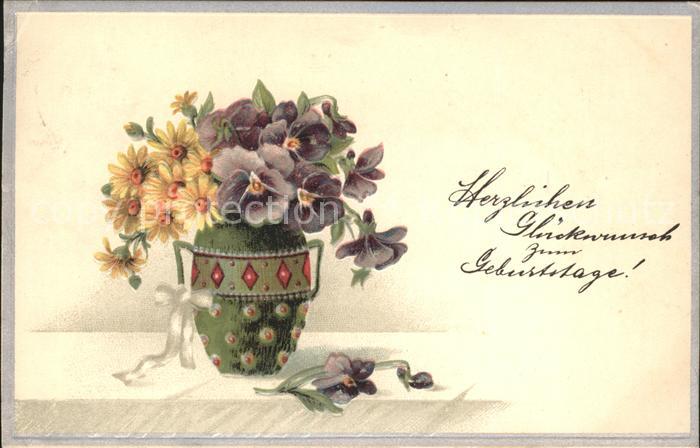 Blumen Veilchen Margeriten Geburtstag