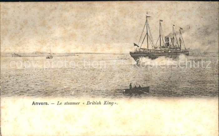 Dampfer Binnenschifffahrt British King Anvers