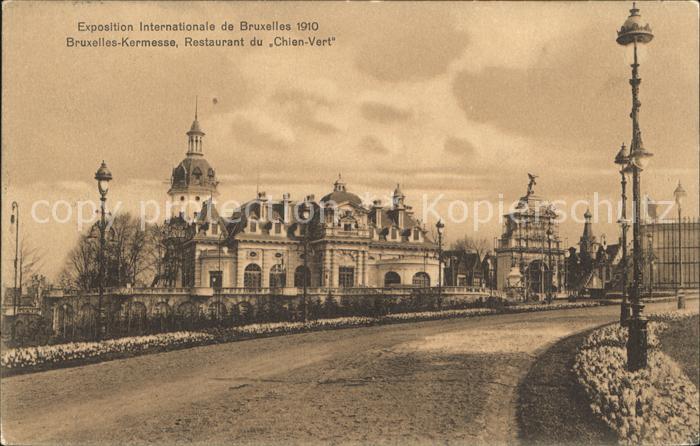 Exposition Universelle Bruxelles 1910 Restaurant Chien-Vert Bruxelles-Kermess