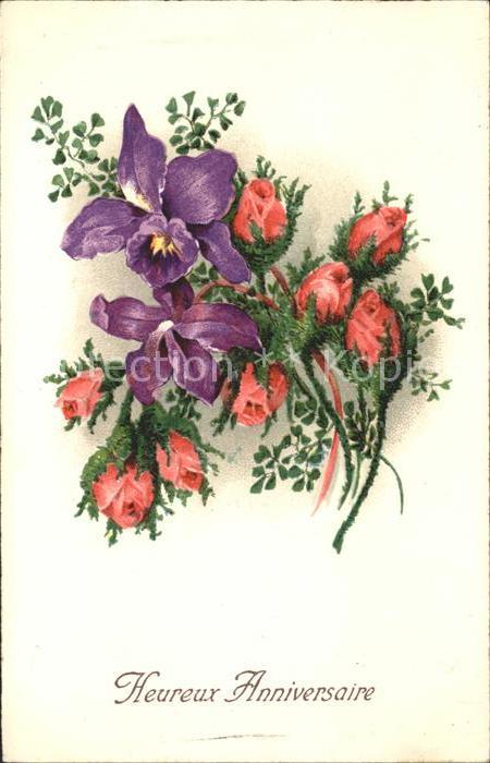 Verlag WS SB Nr. 4394 Lilien Rosen Glückwunsch