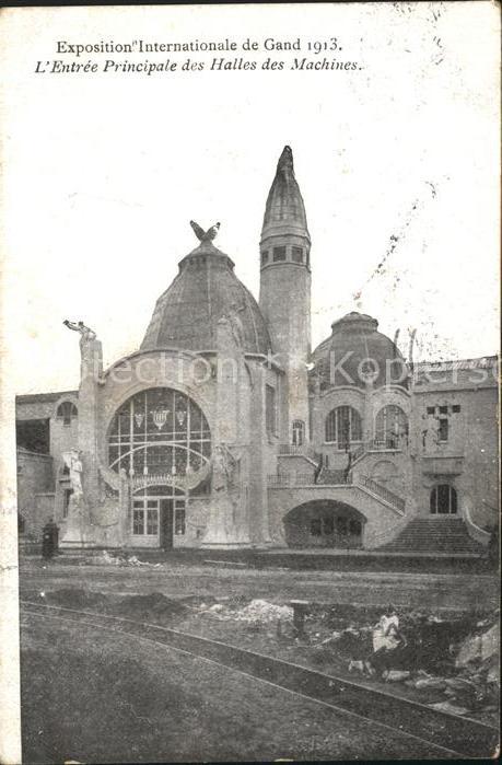 Exposition Universelle Gand 1913 Entree Principale des Halles des Machin