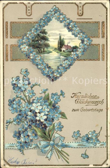 Geburtstag Glückwunsch Vergissmeinnicht