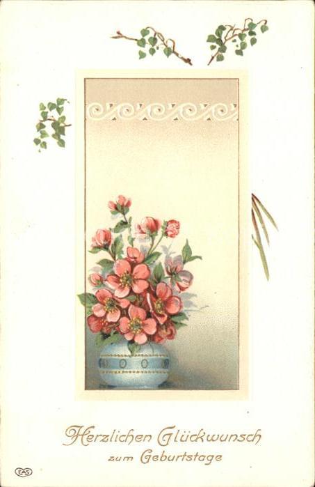 Geburtstag Glückwunsch Blumen Vase