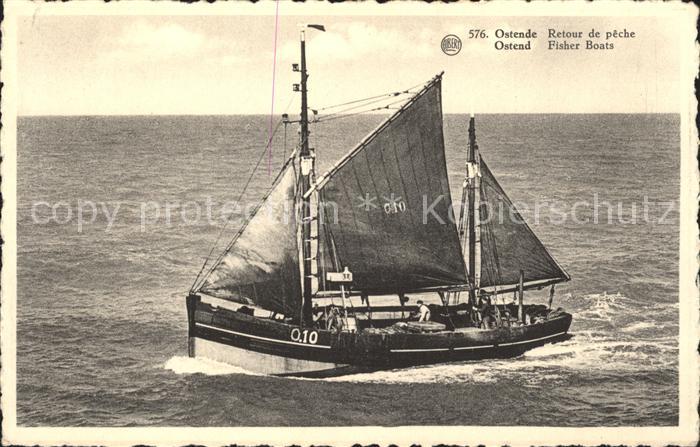 Fischerei Fischerboot Segelboot Ostende
