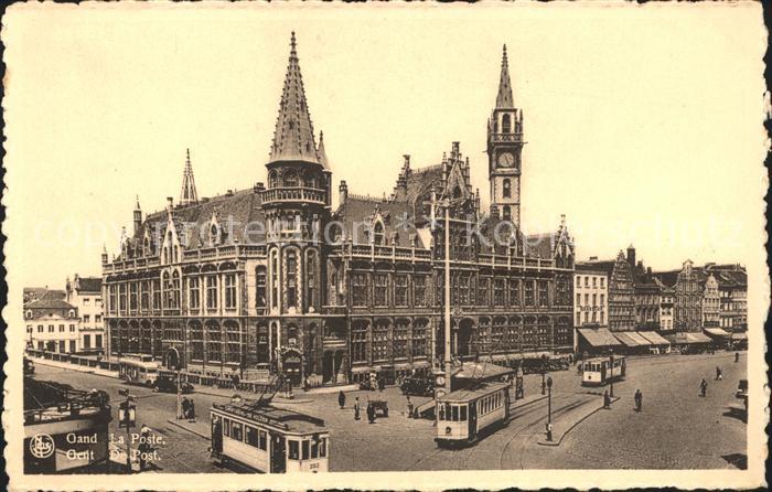 Strassenbahn Gand Gent Poste Postgebäude
