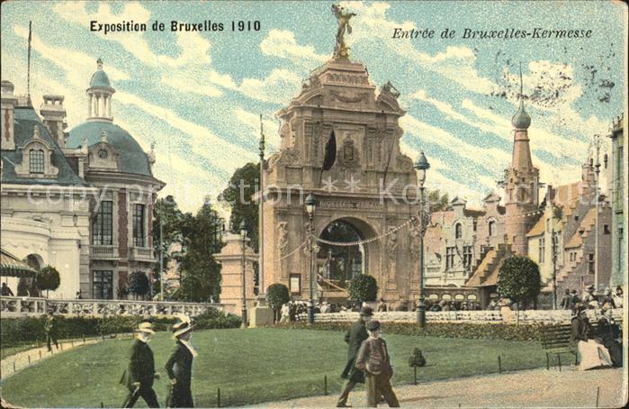 Exposition Universelle Bruxelles 1910 Entree de Bruxelles-Kermesse