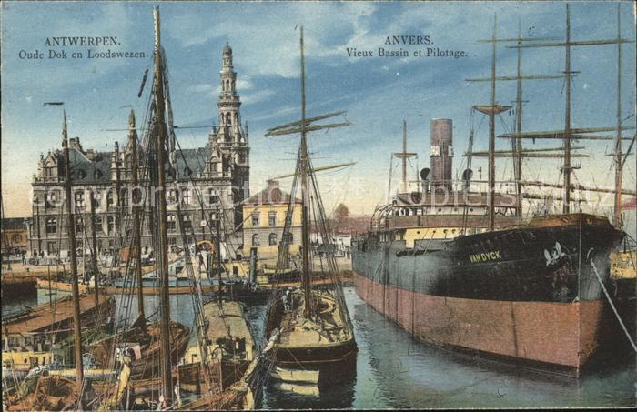 Schiffe Ships Navires Van Dyck Anvers Pilotage