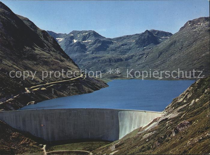 Staudamm Talsperre Stausee S. Maria Strassengallerie Lukmanier-Pass