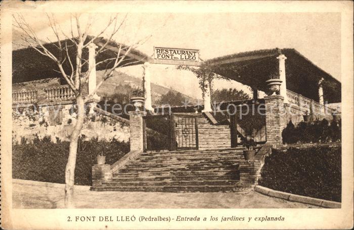 Petralbes Restaurant Font del Lleo Entrada a los jardines