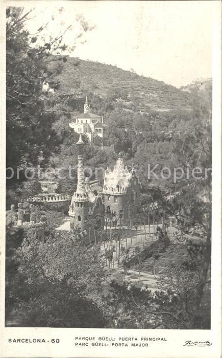 Barcelona Cataluna Parque Gueell Puerta Principal