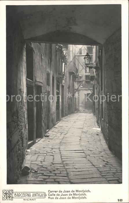 Barcelona Cataluna Antiga Calle de Juan de Monjuich