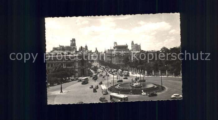 Madrid Spain Plaza La Cibeles y Calle de Alcala