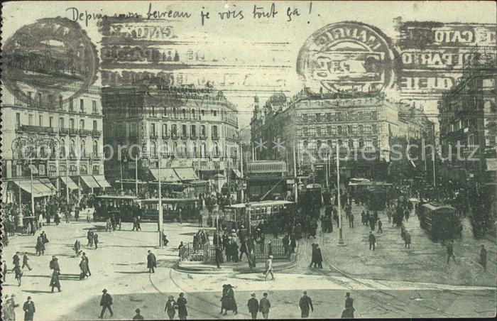 Madrid Spain Plaza Puerta del Sol Trafico