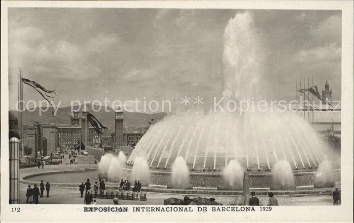 Barcelona Cataluna Exposicion Internacional 1929 Fuente Mo
