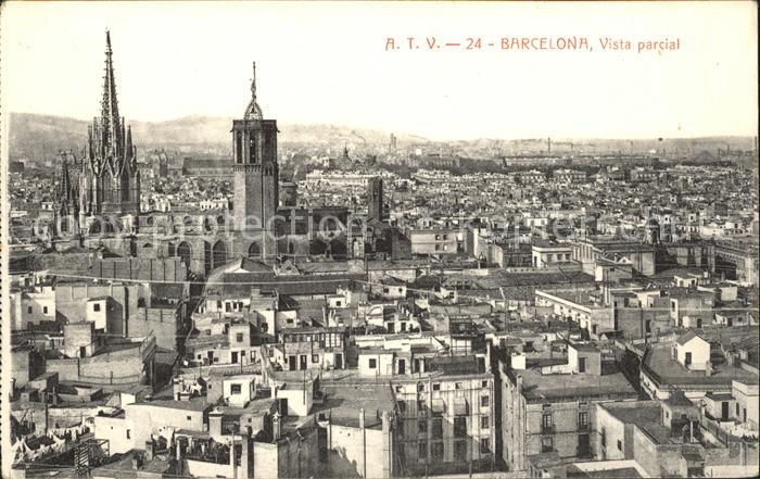 Barcelona Cataluna Vista parcial Catedral