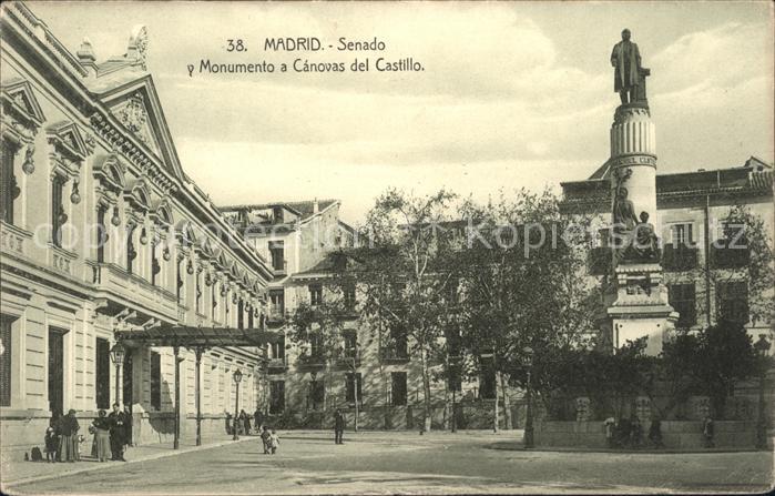 Madrid Spain Senado y Monumento a Canovas del Castil
