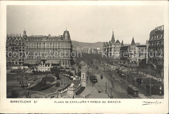 Barcelona Cataluna Plaza de Cataluna y Paseo de Gracia