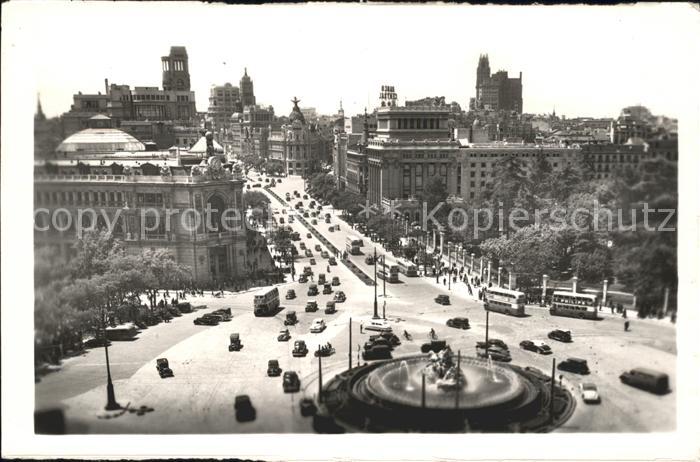 Madrid Spain Plaza de la Cibeles y Calle de Alcala Fuente