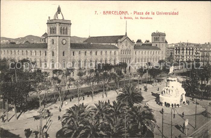 Barcelona Cataluna Plaza de la Universidad Monumento