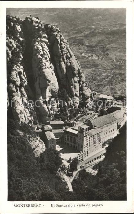 Montserrat Kloster El Santuario a vista de pajaro