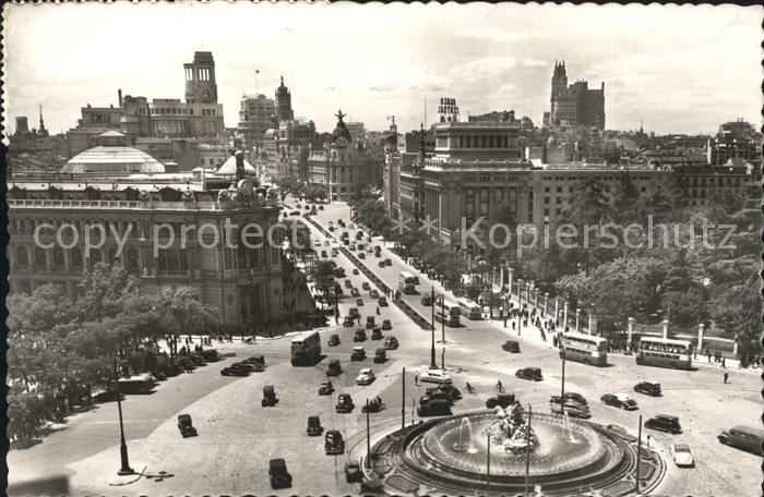Madrid Spain Plaza de la Cibeles y Calle de Alcala F